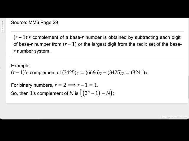 Diminished Radix Complement | Digital Logic