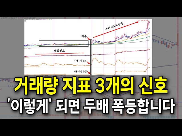 거래량 3대 지표가 알려주는 단계별 신호, 이렇게 되면 두배 이상 폭등할 겁니다