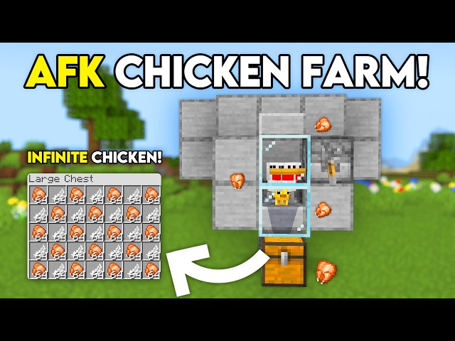 NEW AUTO CHICKEN FARM in Minecraft Bedrock 26.4!