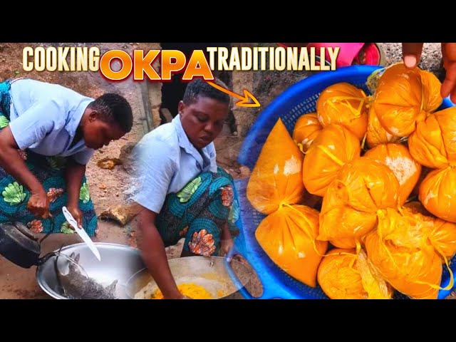 Mum Prepares Okpa For Her Family 👩🏾‍🍳🥘 || The Beauty of African Village Life 🌿✨