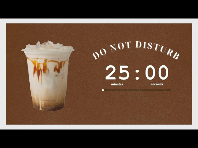 Pomodoro Timer 25/5 | Lofi Study Music for Deep Focus & Productivity – Iced Caramel Macchiato Café