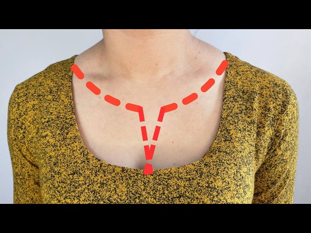 Amazing Sewing Tricks: How to neatly fit a wide neckline (very easy)