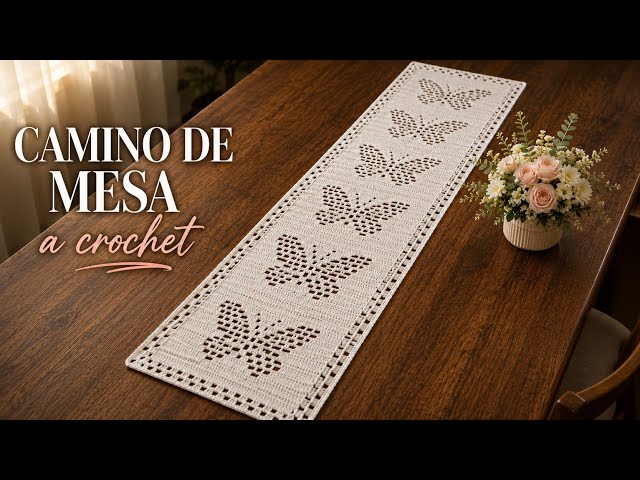 🦋 BUTTERFLY TABLE RUNNER 🦋 | Step-by-step in Spanish ✨