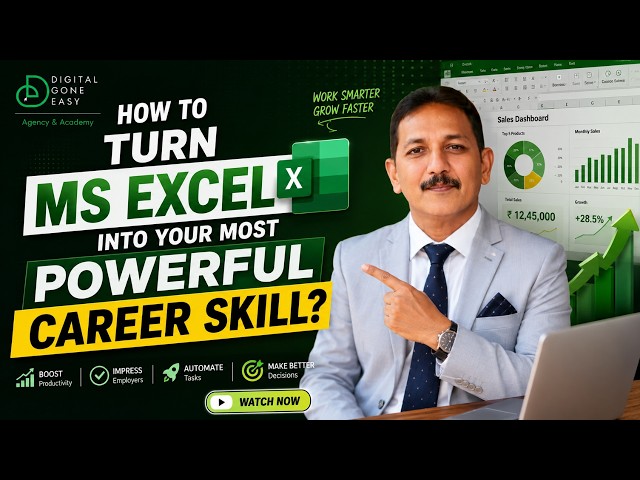 Microsoft Excel for Beginners | Complete Excel Tutorial 2026 | Basics to VLOOKUP & Formulas
