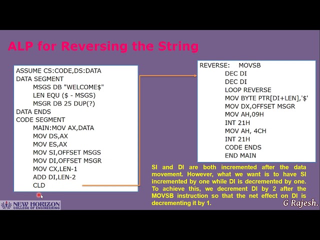 MICROPROCESSOR- STRING OPERATIONS USING 8086 MICROPROCESSOR