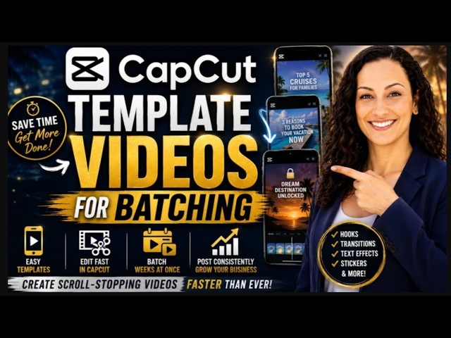 CapCut Video Templates for Travel Agents- LIVE REPLAY