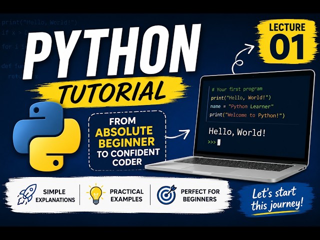 Python Programming for Beginners | Lecture 1 | Introduction to Python, Installation & First Program