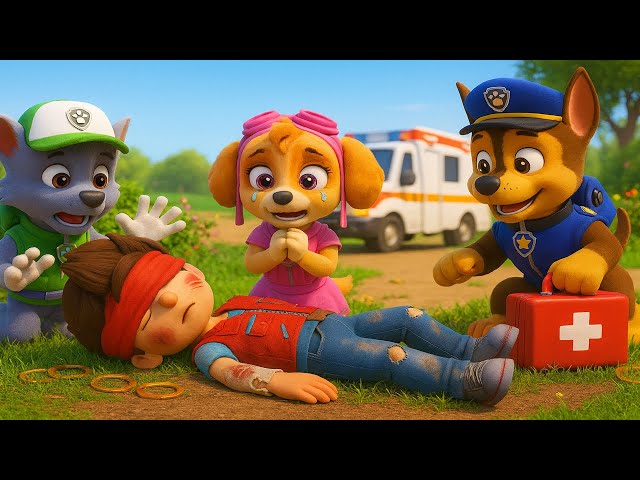 ¡Dios mío! ¿RYDER está gravemente herido? ¡CHASE, ven a ayudarlo! - PAw PaTrol en Español