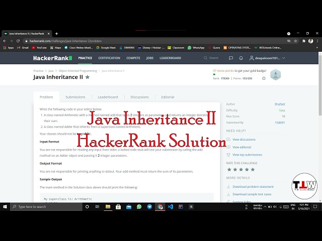 Java Inheritance II | HackerRank Solution