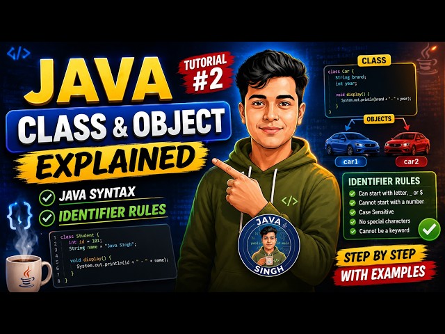 2. Java Class & Object Explained | Java Syntax & Identifier Rules | Java Tutorial #2
