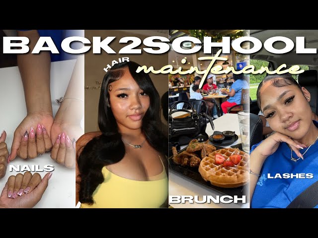 BACK2SCHOOL MAINTENANCE vlog |Hair, Nails, Lashes, Piercing, etc|📓 ♡