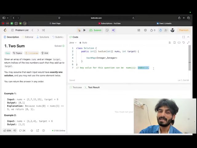 Day 15 || TWO SUM || leetCode 1 || HashMap