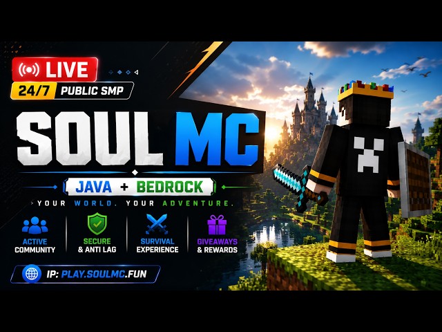 Minecraft LIVE || PUBLIC SMP 24/7 JAVA + BEDROCK || #publicsmpminecraft #minecraftlive #speregamer