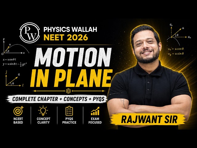 Motion in Plane 🔥 | Complete Chapter + PYQs | NEET 2026 | Rajwant Sir | Neet Grind | PW