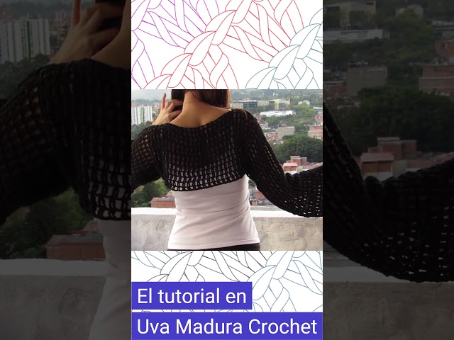 🍇 TOP MANGAS LARGAS Tejido a CROCHET Ganchillo Tutorial