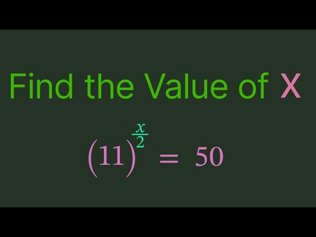 || USA Math Olympiad logarithmic equation || find the value of x || Can you solve this ? || Sat ||