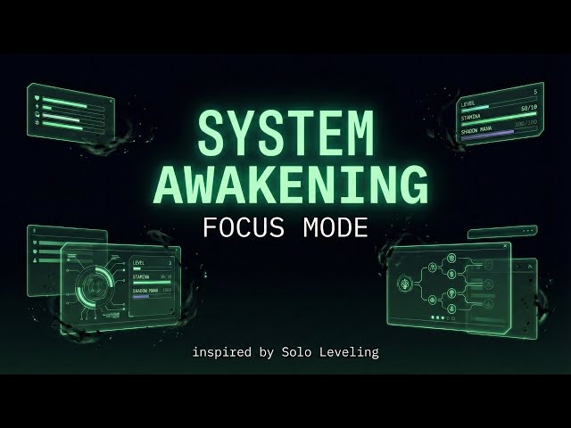 SYSTEM AWAKENING :: Focus Mode ⚙️ Dark Techno for Deep Work inspired by Solo Leveling