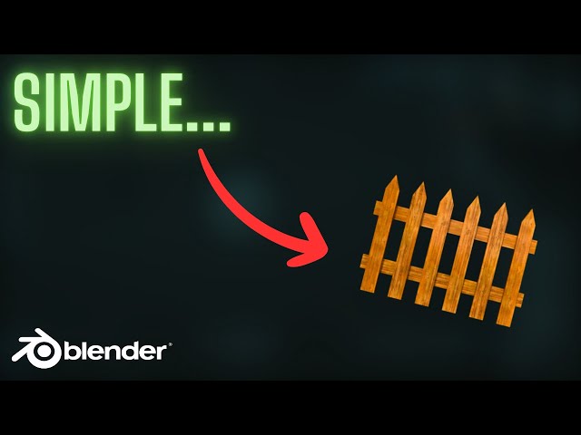 BLENDER SIMPLIFIED - How To Make a Wooden Fence in Blender 4.2 - (Tutorial)