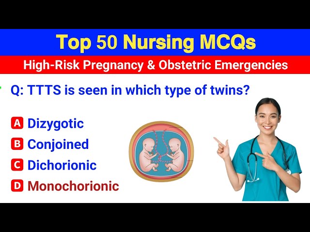 Top 50 Nursing MCQ | High risk pregnancy & obstetric emergencies MCQs | Nursing MCQs | Nursing exams