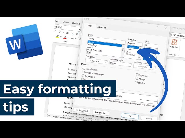 Microsoft Word - Easy formatting tips