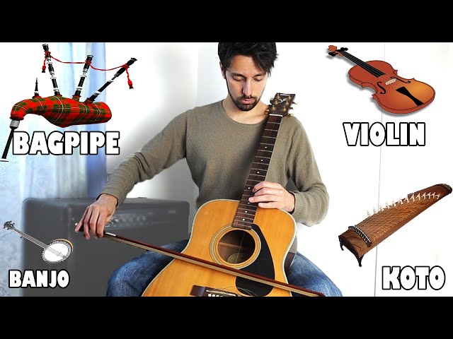 Instruments imitations on guitar