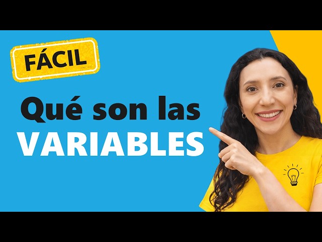 😀☹️😡 ¿Qué es una VARIABLE? Explicación fácil con ejemplos -  Investigar es fácil
