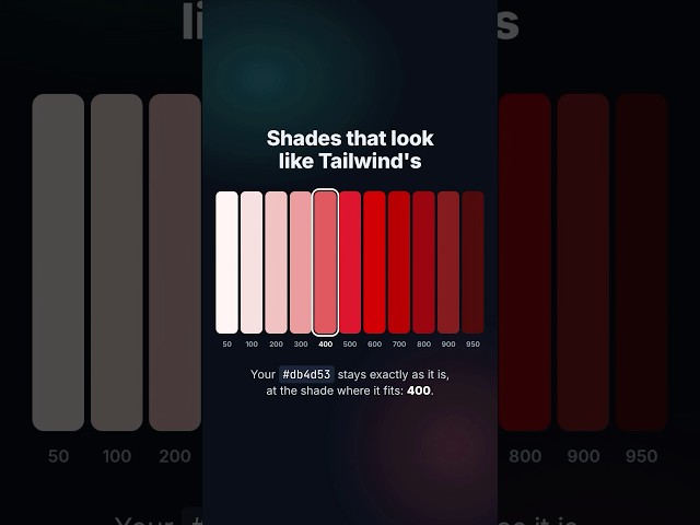 Tailwind palette in 1 shortcut. No AI needed