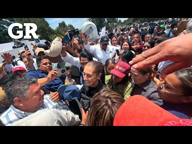 Sheinbaum in Puebla: Reforestation and shoving