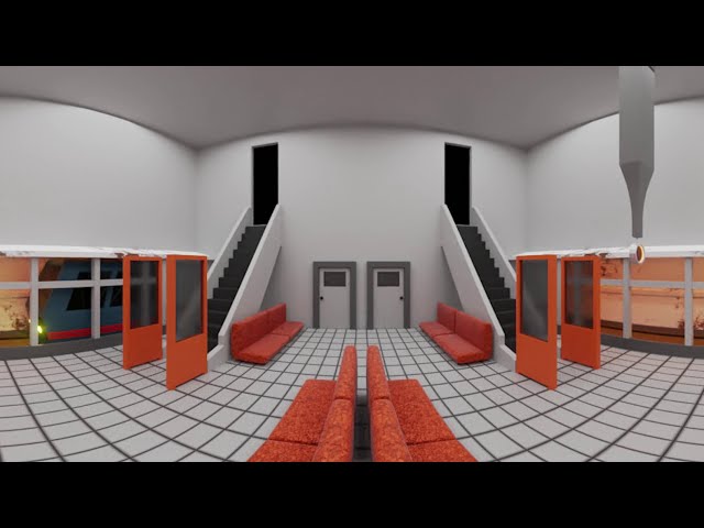 Subway 3D scene 360 degree video