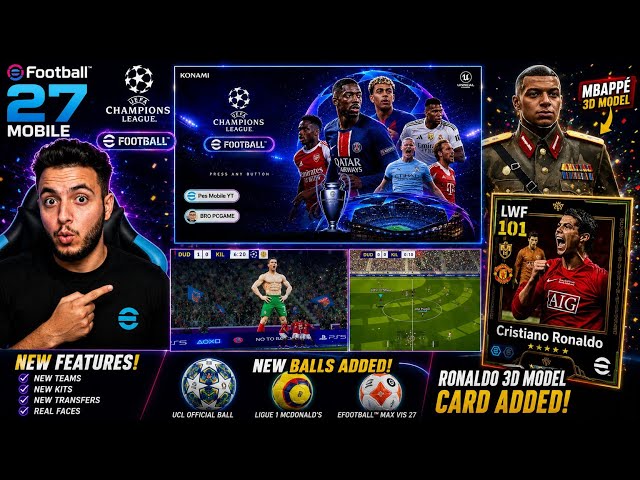 Download eFootball 27 Mobile PATCH Champions league Clone App Full Licensed v6.0.1 [ Andriod & iOS ]