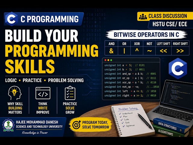 Learn C: Importance of Building Programming Skills | Bitwise Operators Explained & Problem Practice