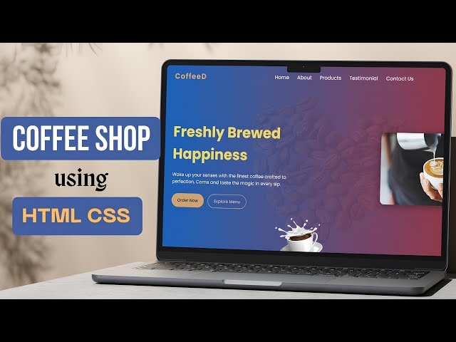 How to Create Coffee Shop Website Using HTML CSS | Hindi Web Design Project