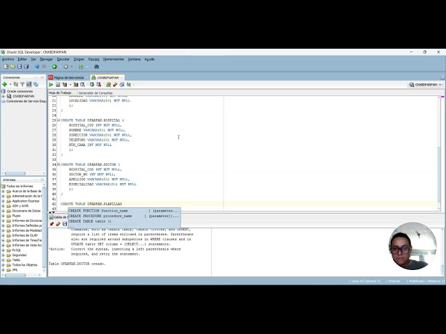 CONEXION ORACLE CON ORACLE SQL DEVELOPER - P1
