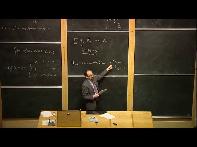 Solid State Physics | Lecture 8: Microscopic View of Electrons in Solids: Tight Binding Chain
