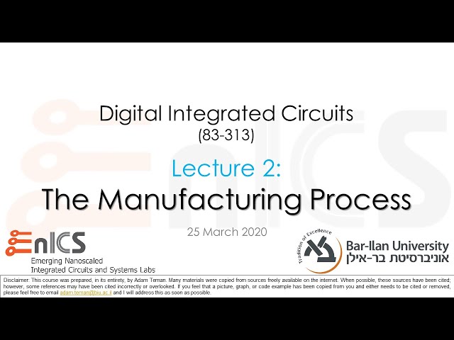 VLSI - Lecture 2a: The Manufacturing Process
