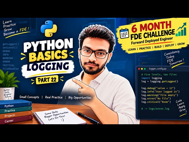 🔥 FDE Journey 22 — Python Maodules, logging and file handling