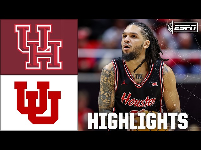 RECORD NIGHT 🤩 Houston Cougars vs. Utah Utes | Full Game Highlights | ESPN College Basketball