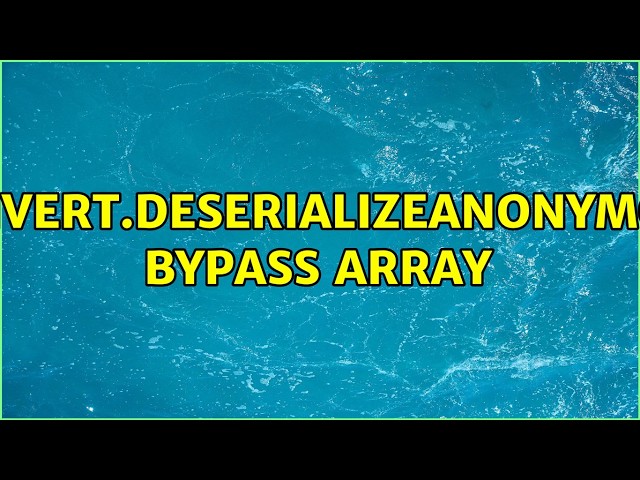 JsonConvert.DeserializeAnonymousType Bypass Array (2 Solutions!!)