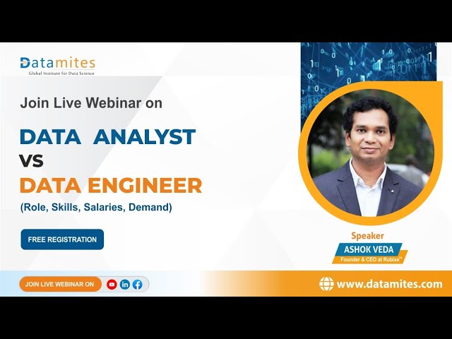 Live Webinar on Data Analyst vs Data Engineer which one to choose in 2023?