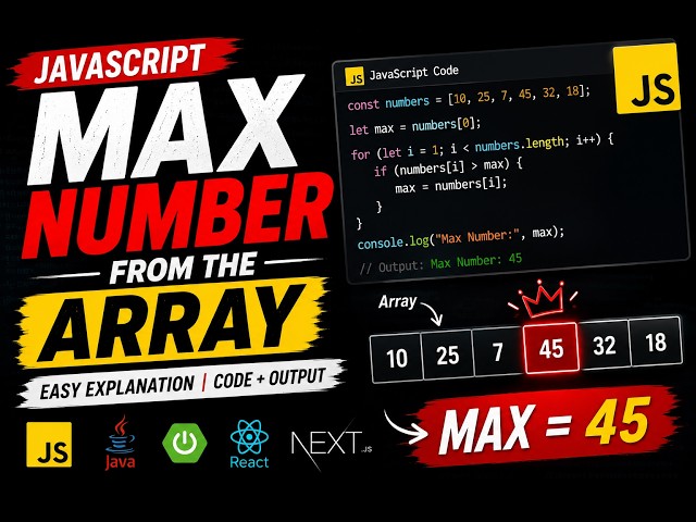 How to Find Maximum Number in an Array | JavaScript for Interviews