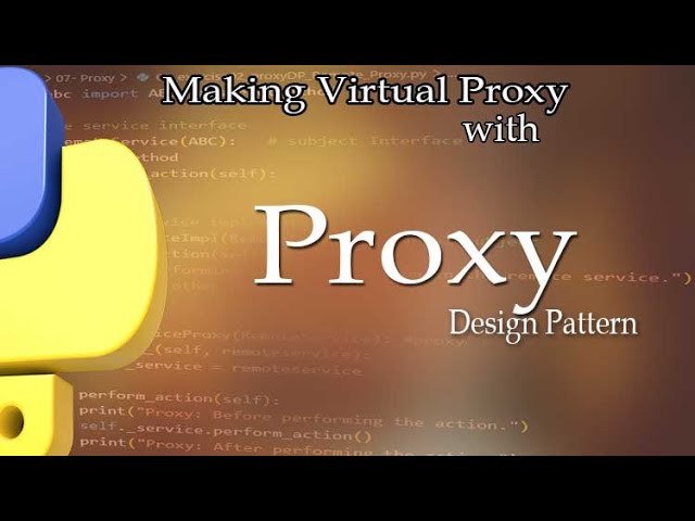 PROXY Design Pattern (with Virtual Proxy example Code)