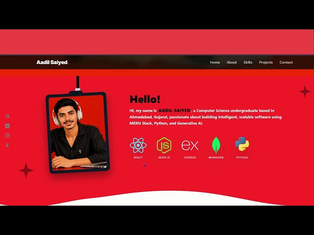 🚀 Aadil Saiyed — Developer Portfolio | Full-Stack Development & AI/ML