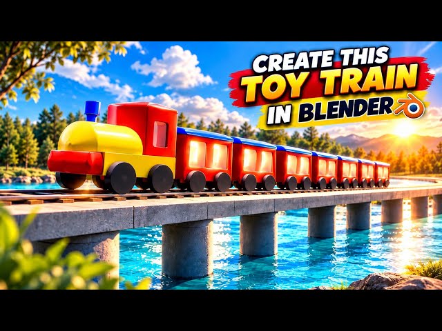 How to Create a Toy Train in Blender 🚂 | Blender 3D Beginner Tutorial