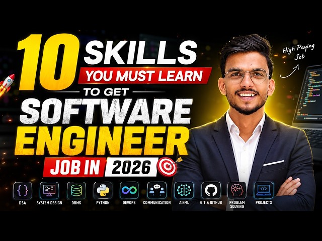 10 Skills You MUST Learn to Get a Software Engineering Job in 2026 🚀