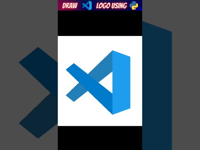 Draw Visual Studio Code Logo using Python Turtle #shorts #python #pythonshorts #pythonturtle #vscode