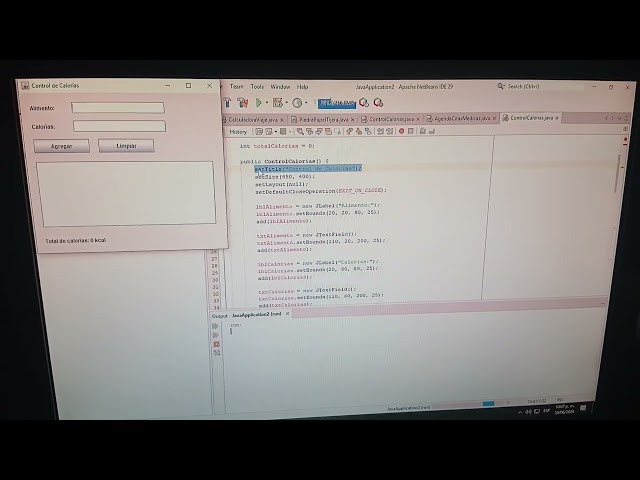 Explicación de como crear un programa en JAVA "Control de Calorias"