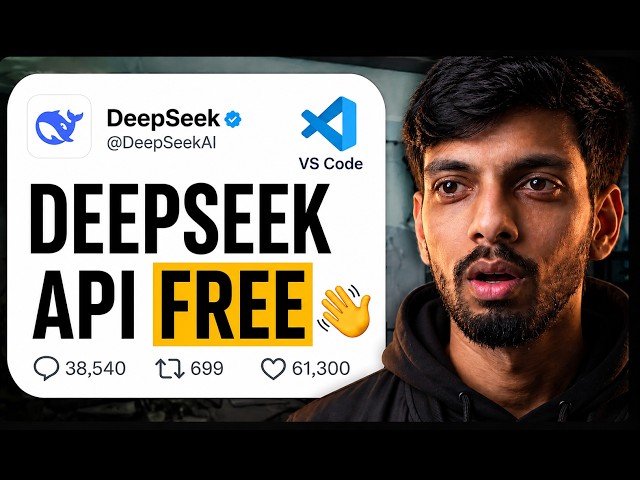 Unlimited Free DeepSeek AI API in VS Code