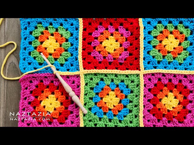 How to Connect Granny Squares with Flat Slip Stitch Crochet Method
