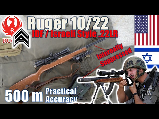 IDF / Israeli Style Silenced Ruger 10/22 to 500m: Practical Accuracy | Angstadt suppressed .22LR