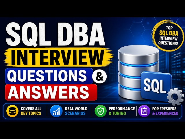 SQL DBA Interview Questions & Answers